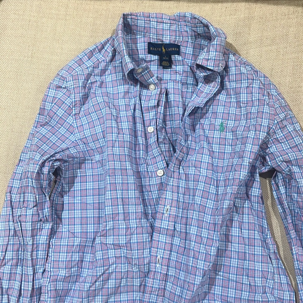 Boy’s long sleeved button down size 14-16